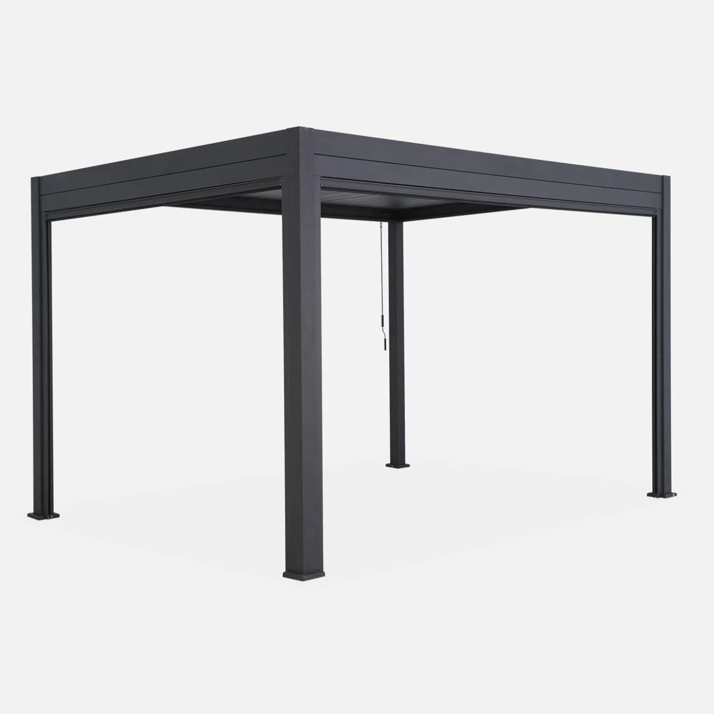 Pérgola bioclimática 3x4m com estore de 3m + estore de 4m