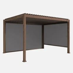 Pérgola bioclimática 3x4m com estore de 3m + estore de 4m
