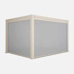 Pérgola bioclimática 3x4m com estore de 3m + estore de 4m