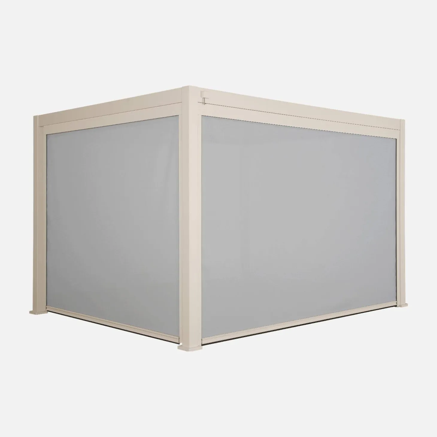 Pérgola bioclimática 3x4m com estore de 3m + estore de 4m