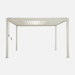 Pérgola bioclimática 3x4m com estore de 3m + estore de 4m