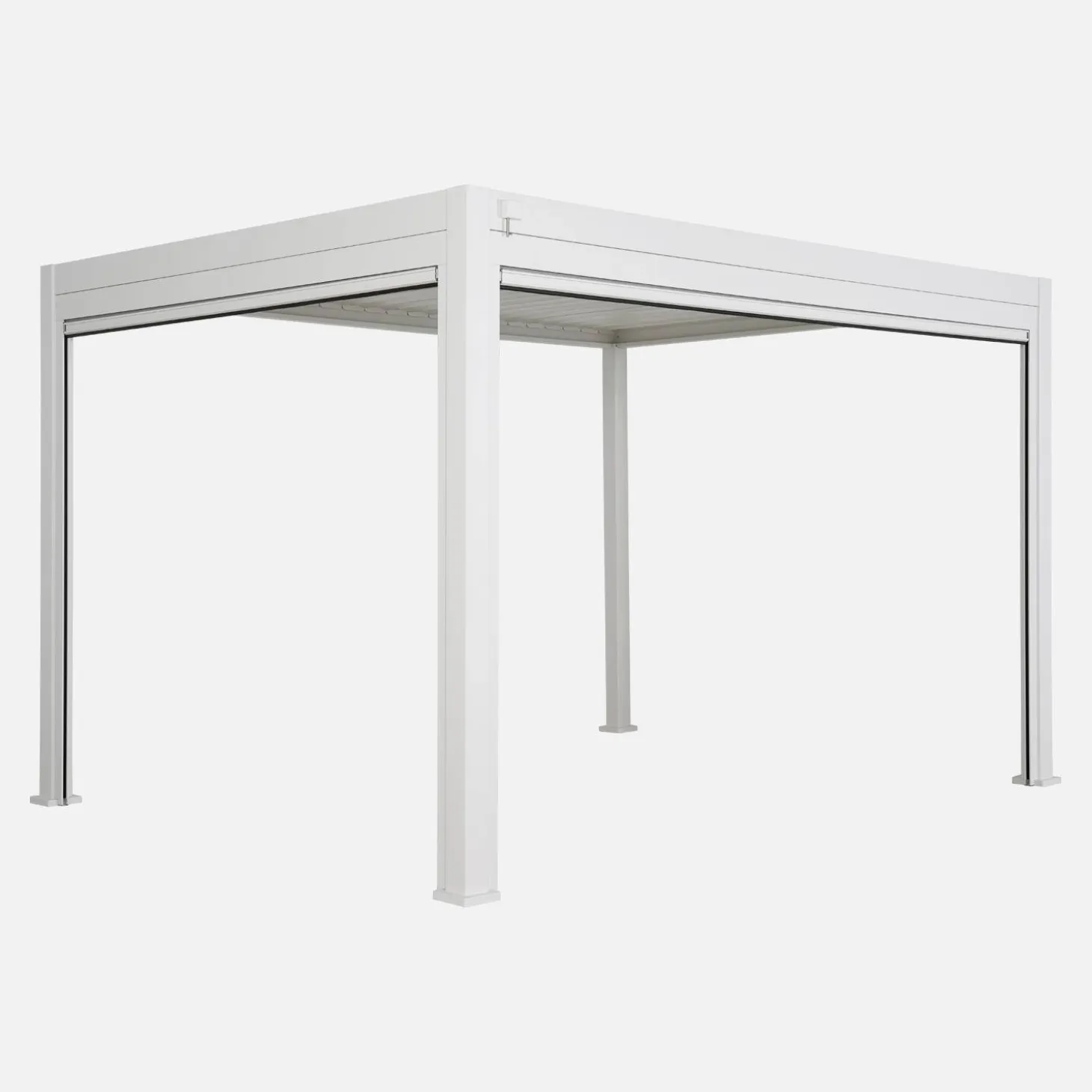 Pérgola bioclimática 3x4m com estore de 3m + estore de 4m