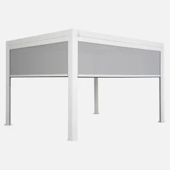 Pérgola bioclimática 3x4m com estore de 3m + estore de 4m
