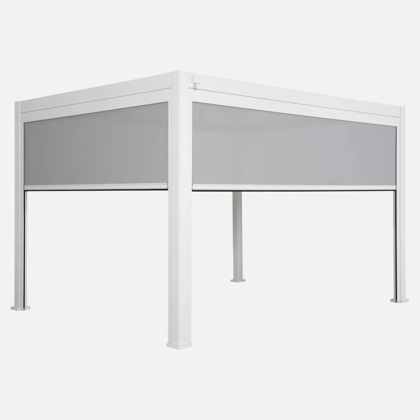 Pérgola bioclimática 3x4m com estore de 3m + estore de 4m