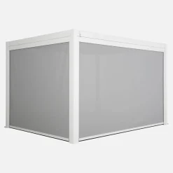 Pérgola bioclimática 3x4m com estore de 3m + estore de 4m