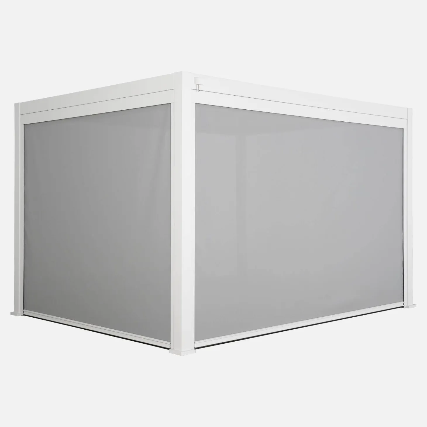 Pérgola bioclimática 3x4m com estore de 3m + estore de 4m