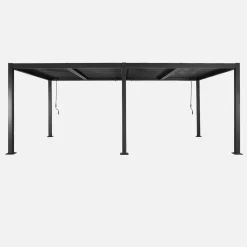 Pérgola bioclimática 3x6m de alumínio e aço + 2 toldos 3m