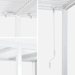 Pérgola bioclimática 3x6m em alumínio e aço com lâminas ajustáveis