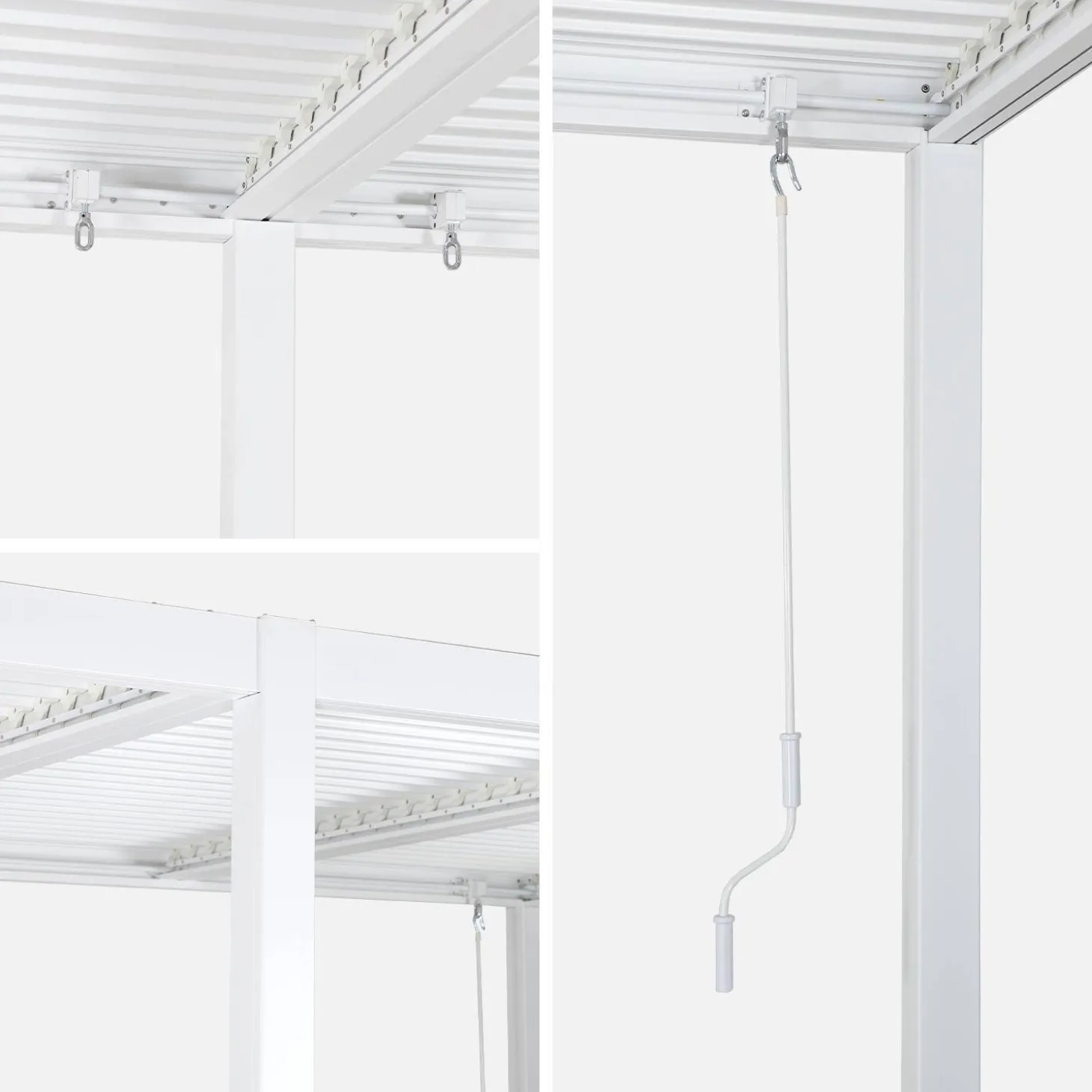 Pérgola bioclimática 3x6m em alumínio e aço com lâminas ajustáveis
