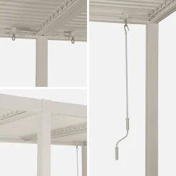 Pérgola bioclimática 3x6m em alumínio e aço com lâminas ajustáveis