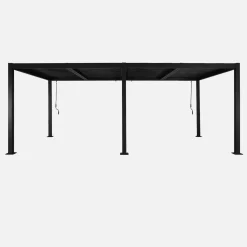 Pérgola bioclimática 3x6m em alumínio e aço com lâminas ajustáveis