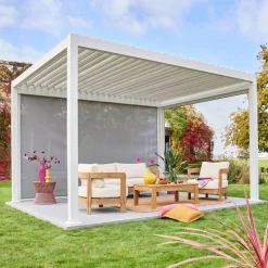 Pérgola bioclimática 3x4m + estore 4m
