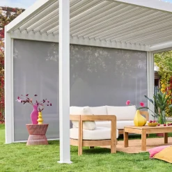 Pérgola bioclimática 3x4m + estore 4m