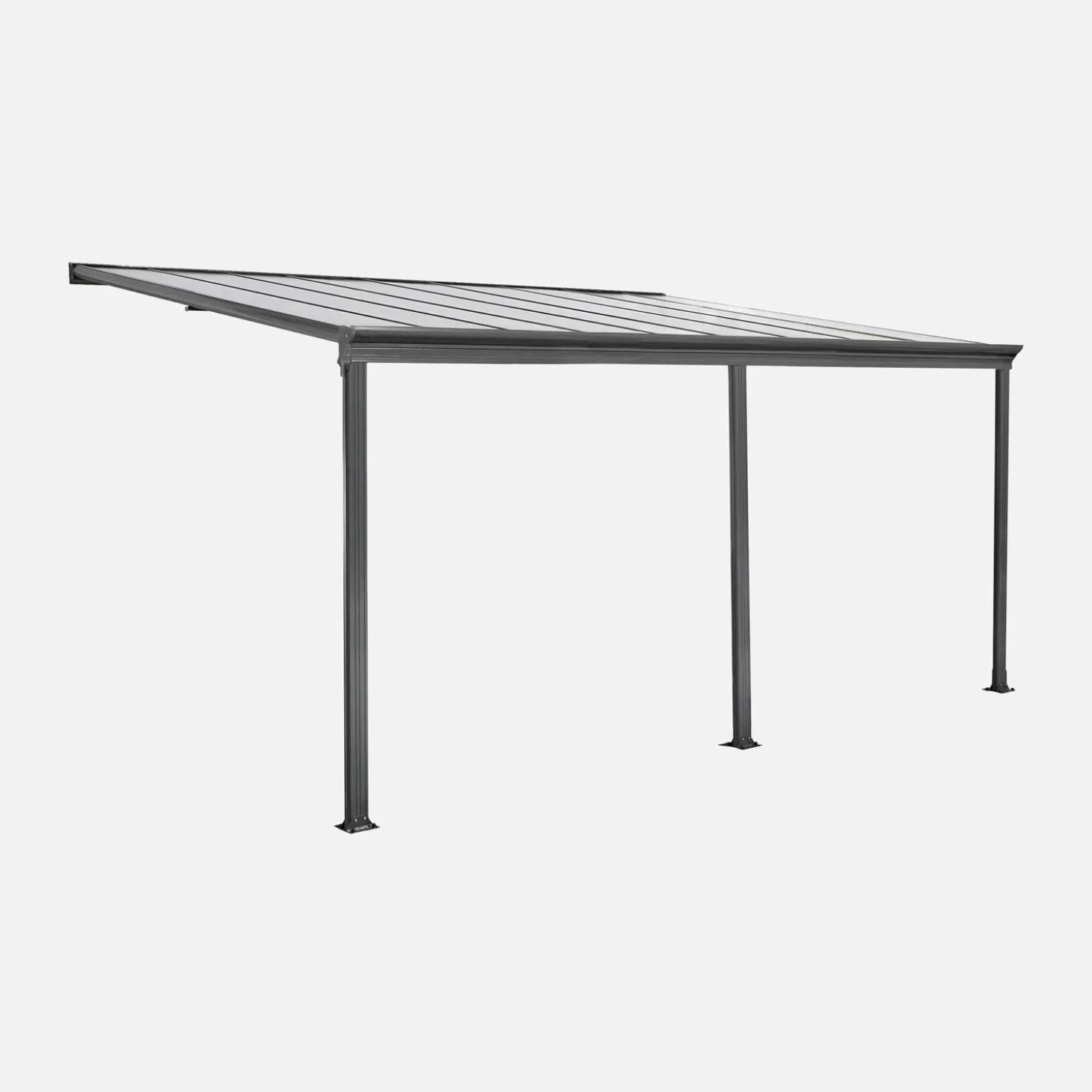 Pérgola, carpot encostado em alumínio 3x5m com calha