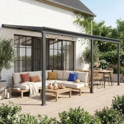 Pérgola, carpot encostado em alumínio 3x5m com calha