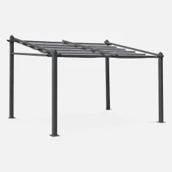 Pérgola em alumínio 3x4m com cobertura deslizante