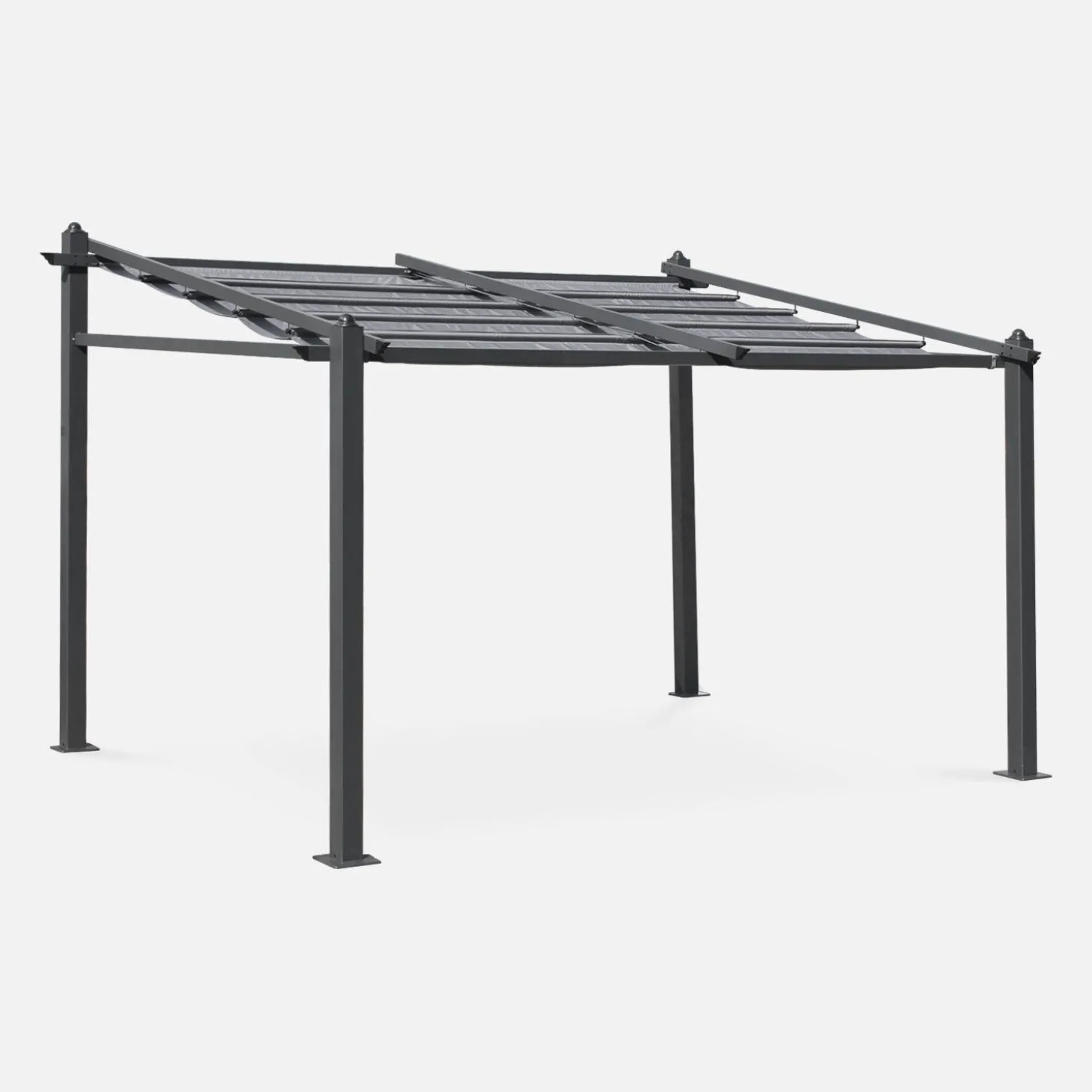 Pérgola em alumínio 3x4m com cobertura deslizante