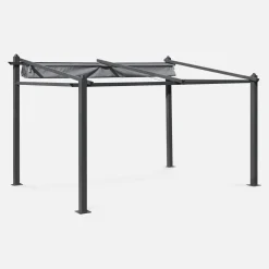 Pérgola em alumínio 3x4m com cobertura deslizante