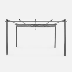 Pérgola em alumínio 3x4m com cobertura deslizante