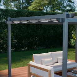 Pérgola em alumínio 3x4m com cobertura deslizante