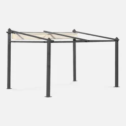 Pérgola em alumínio 3x4m com cobertura deslizante