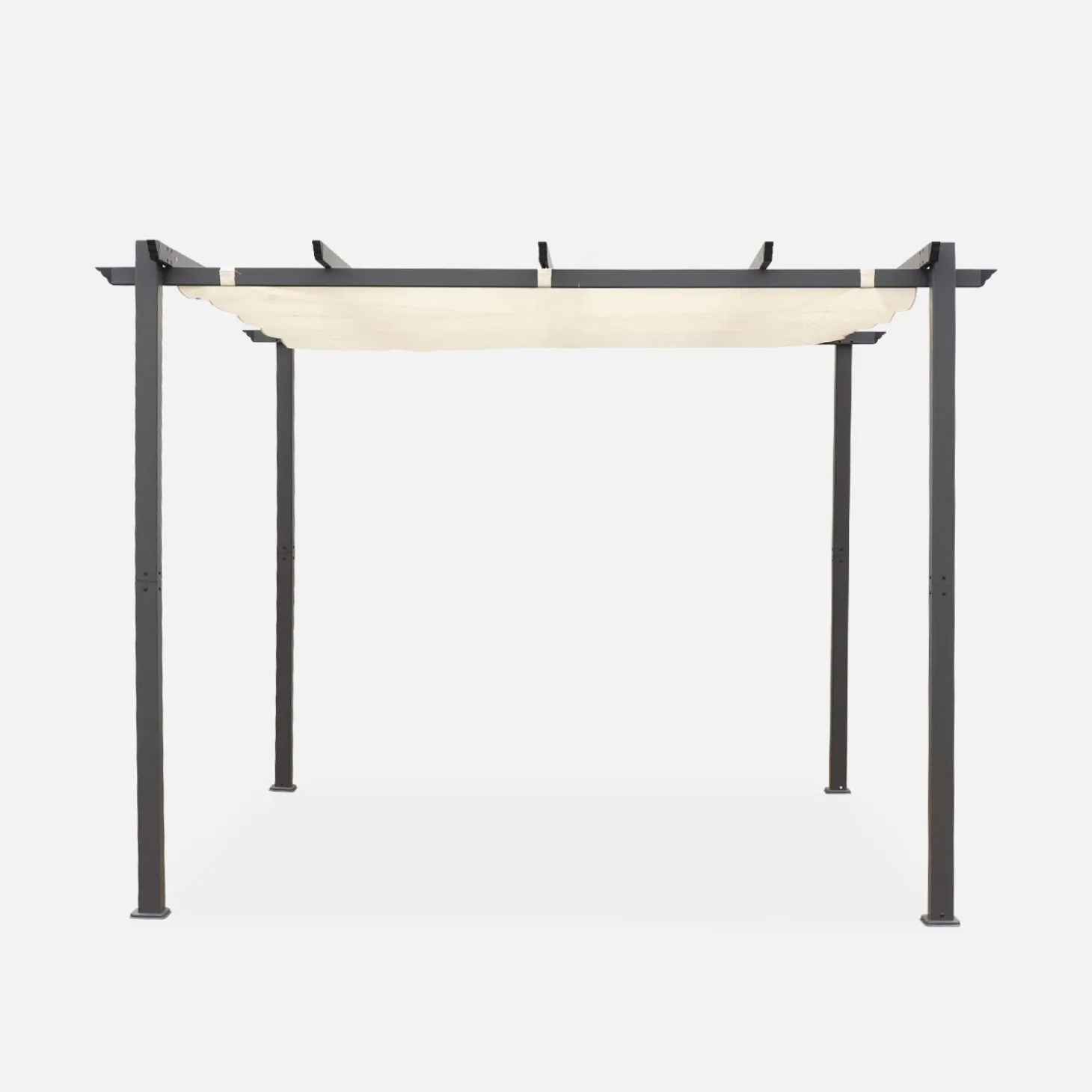 Pérgola em alumínio 3x3m com cobertura deslizante