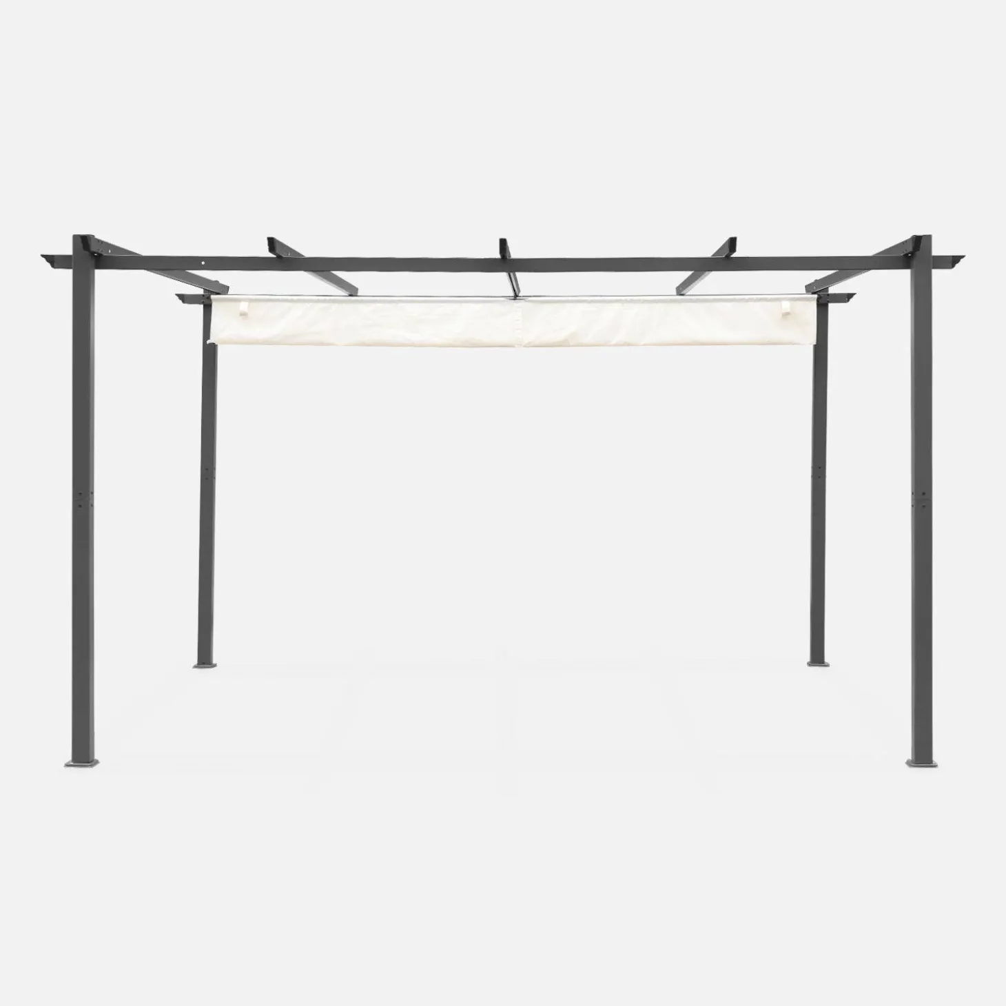 Pérgola em alumínio 3x4m com cobertura deslizante