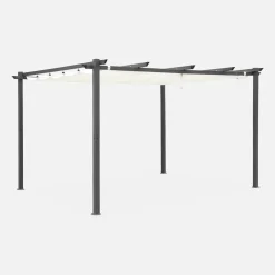 Pérgola em alumínio 3x4m com cobertura deslizante