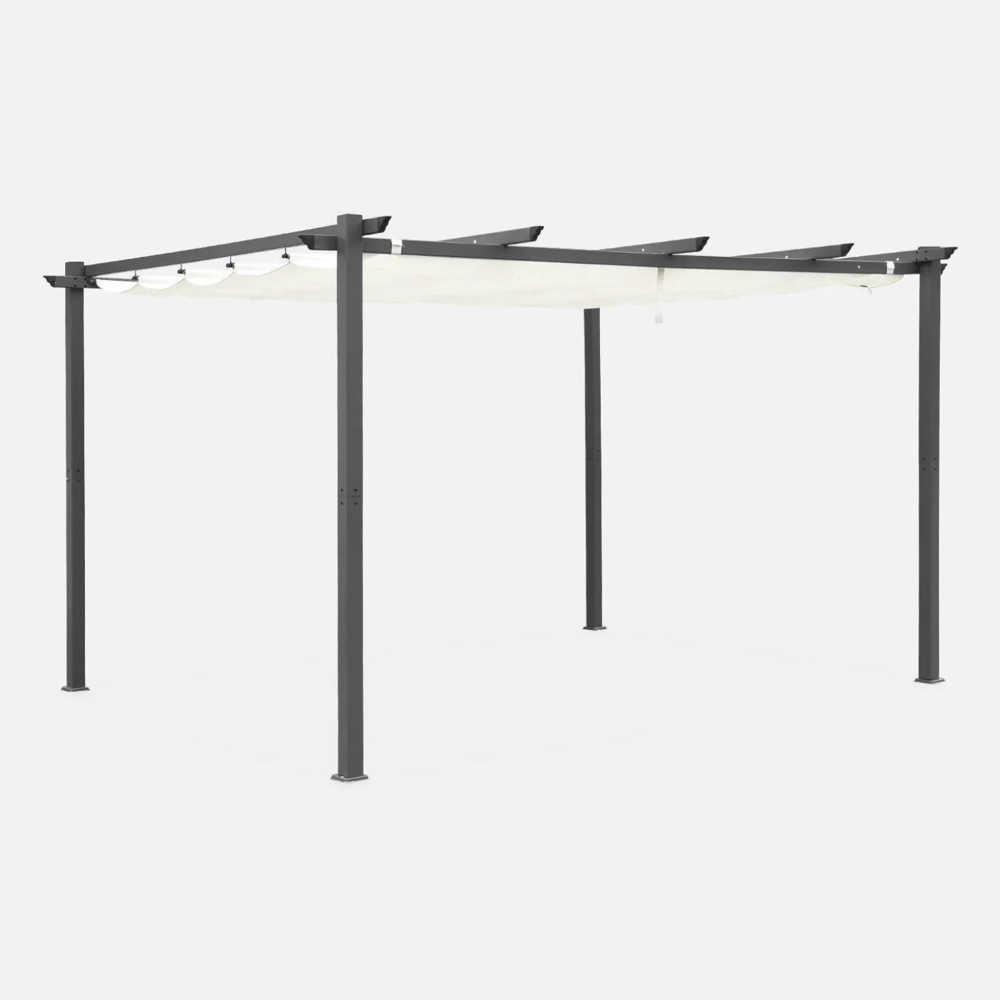 Pérgola em alumínio 3x4m com cobertura deslizante