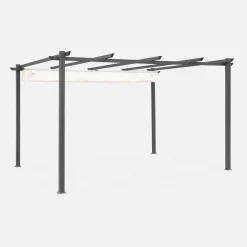 Pérgola em alumínio 3x4m com cobertura deslizante