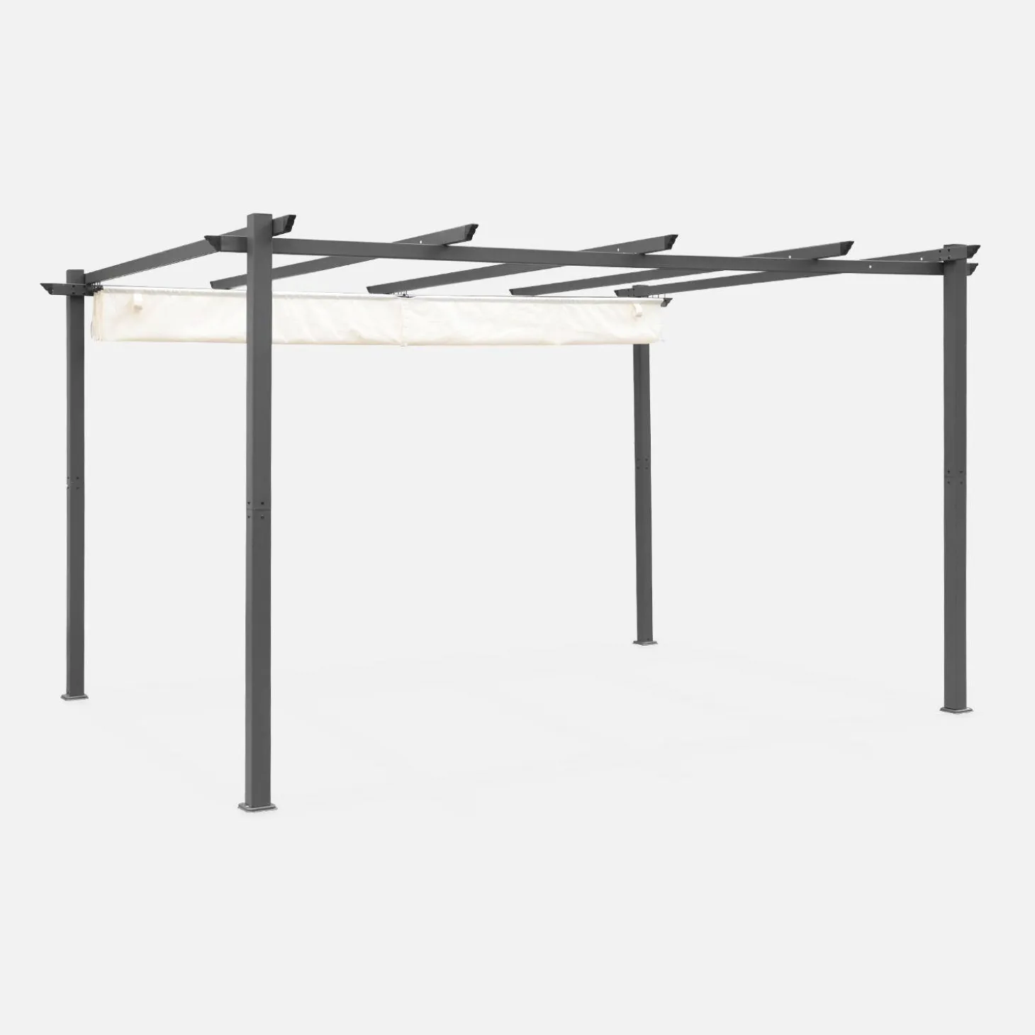 Pérgola em alumínio 3x4m com cobertura deslizante