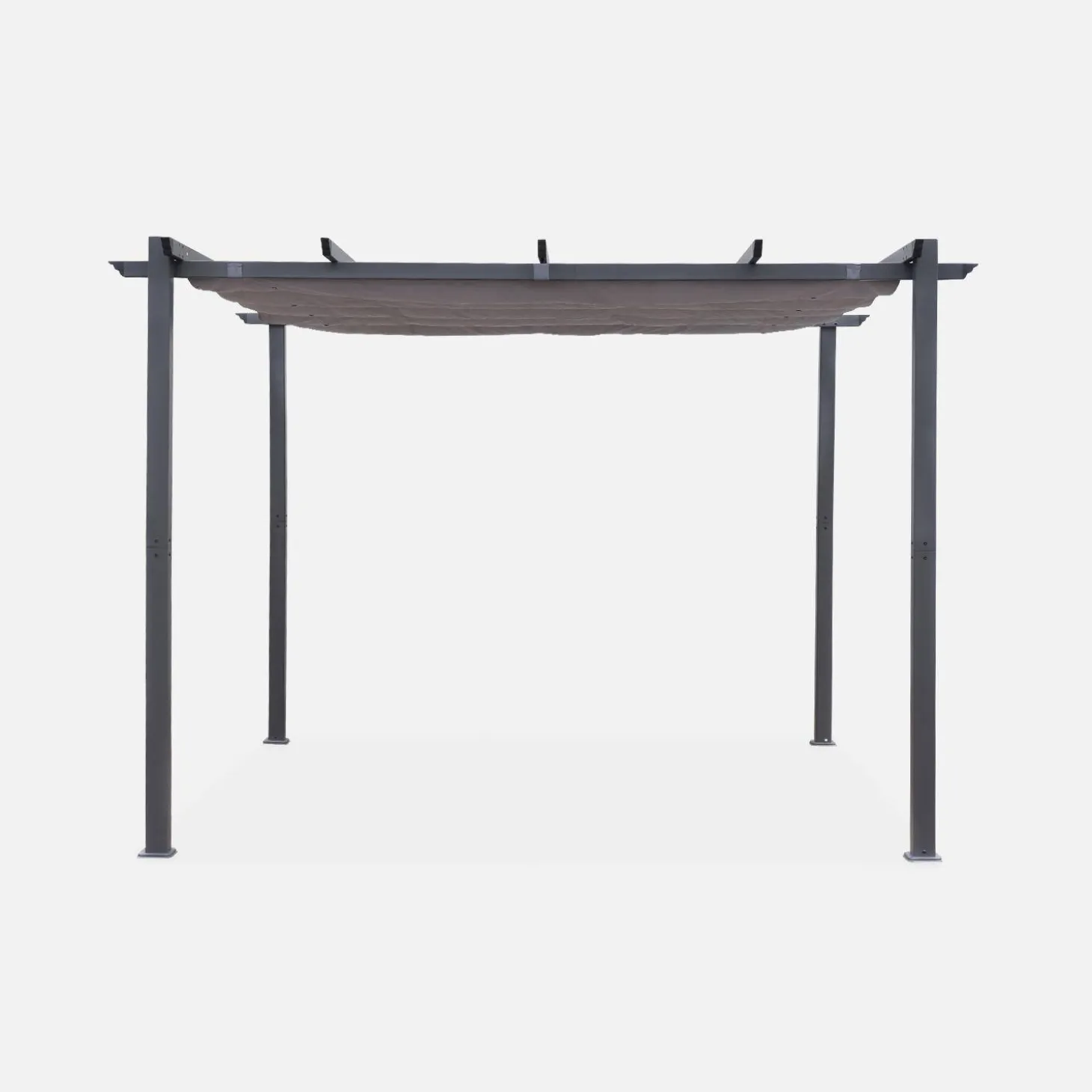 Pérgola em alumínio 3x3m com cobertura deslizante