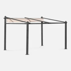 Pérgola em alumínio 3x4m com cobertura deslizante