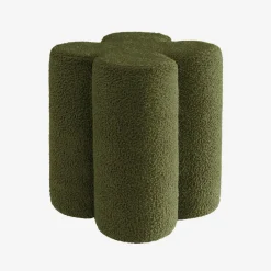 Pufe banqueta trevo bouclé