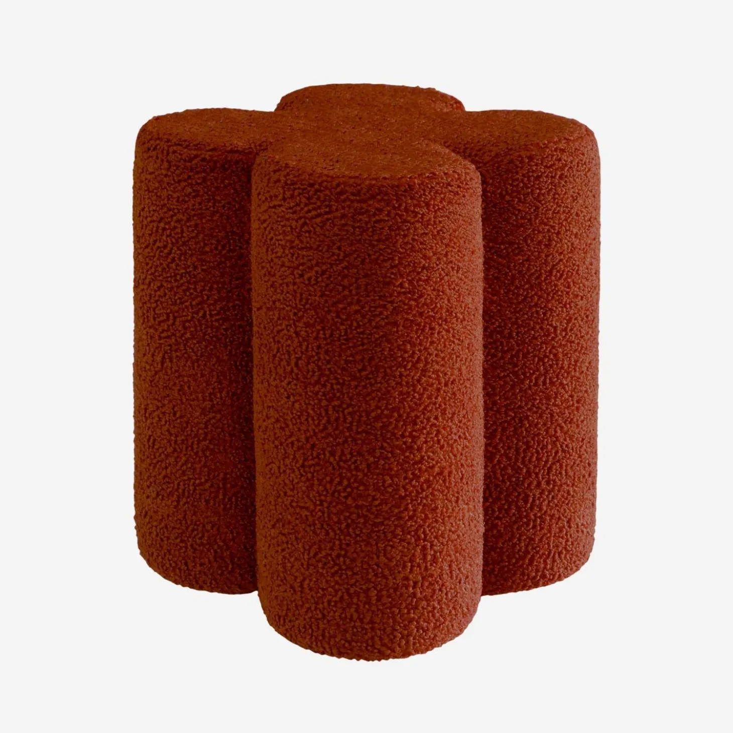 Pufe banqueta trevo bouclé