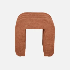 Pufe contemporâneo tecido, set de 2