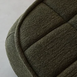 Pufe e apoio para os pés para o módulo Boni em tecido bouclé