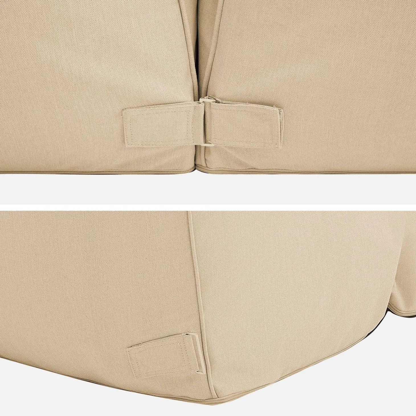 Pufes e apoio para os pés de exterior, 4 lugares