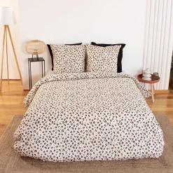 Roupa de cama de algodão reversível, 2 lugares