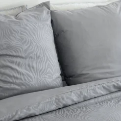 Roupa de cama de poliéster reversível com estampa de zebra para 2 lugares