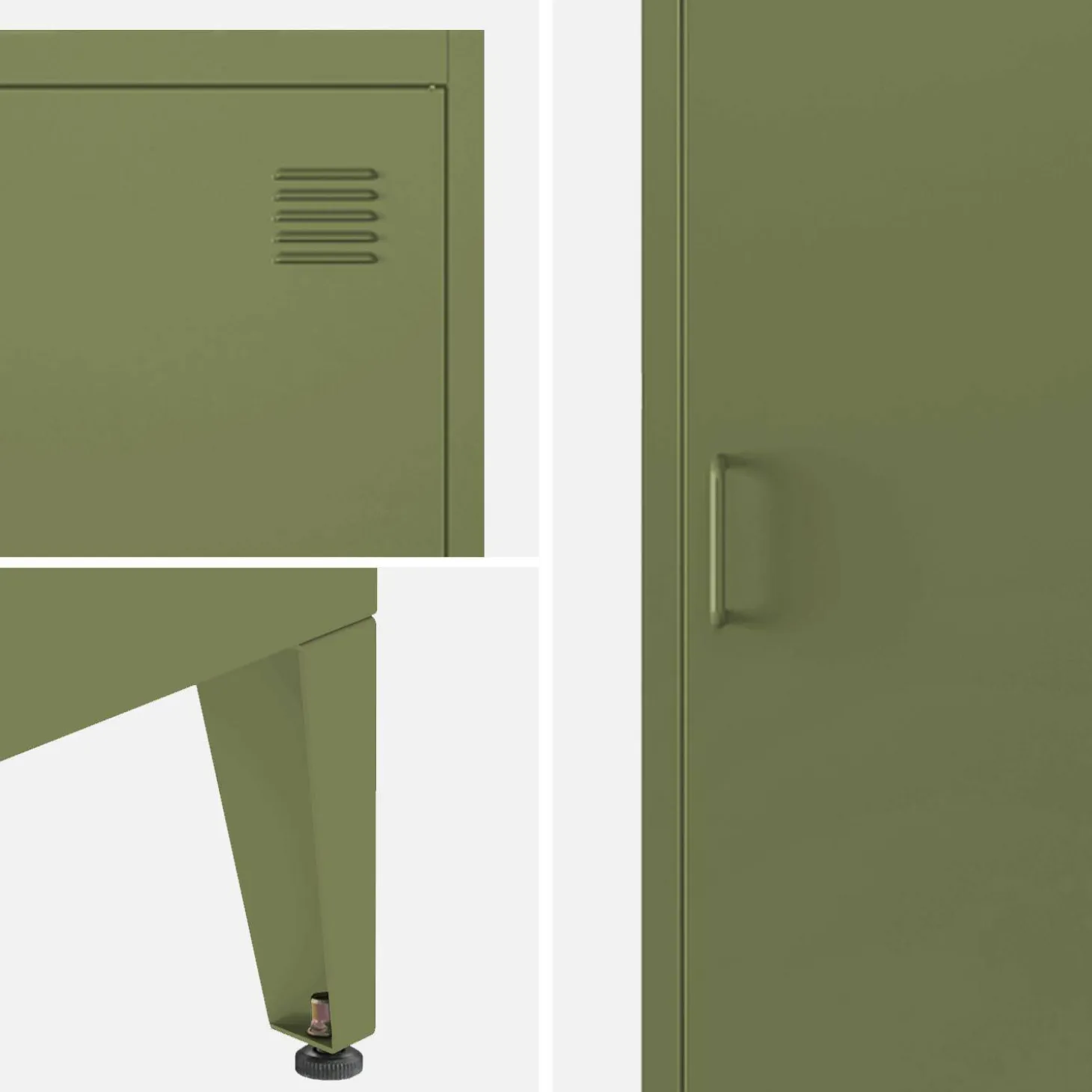 Roupeiro industrial em metal com 4 espaços de armazenamento
