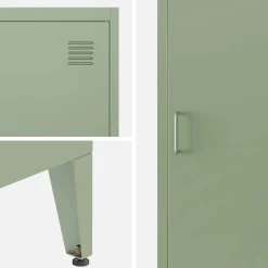 Roupeiro industrial em metal com 4 espaços de armazenamento