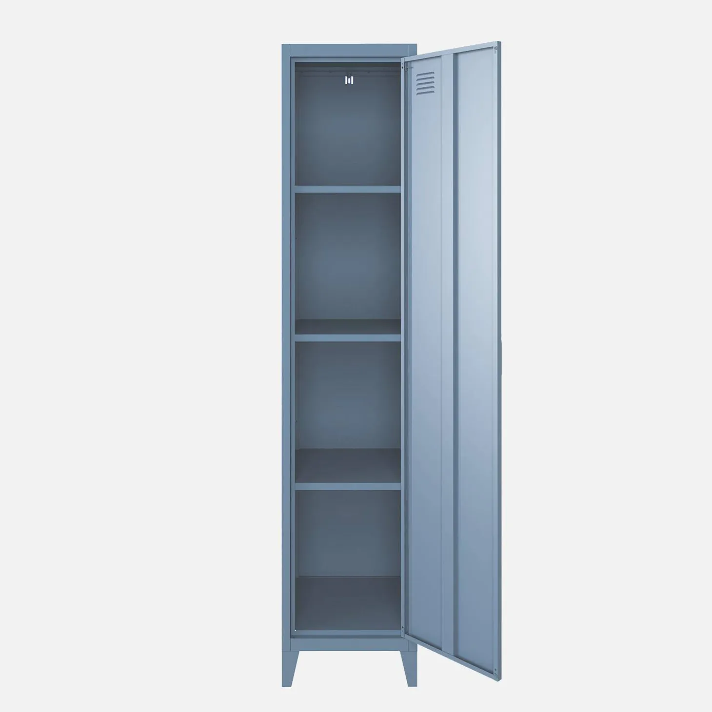 Roupeiro industrial em metal com 4 espaços de armazenamento, set de 3