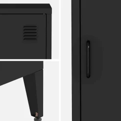 Roupeiro industrial em metal com 4 espaços de armazenamento