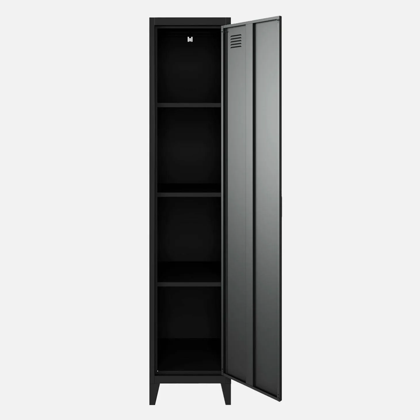 Roupeiro industrial em metal com 4 espaços de armazenamento, set de 3