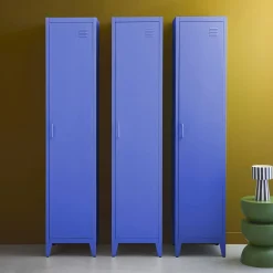 Roupeiro industrial em metal com 4 espaços de armazenamento, set de 3