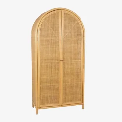 Roupeiro infantil boêmio de rattan natural e vime