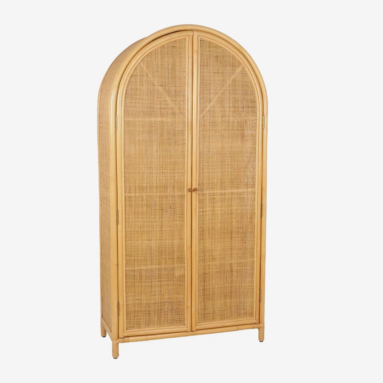 Roupeiro infantil boêmio de rattan natural e vime