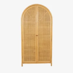 Roupeiro infantil boêmio de rattan natural e vime
