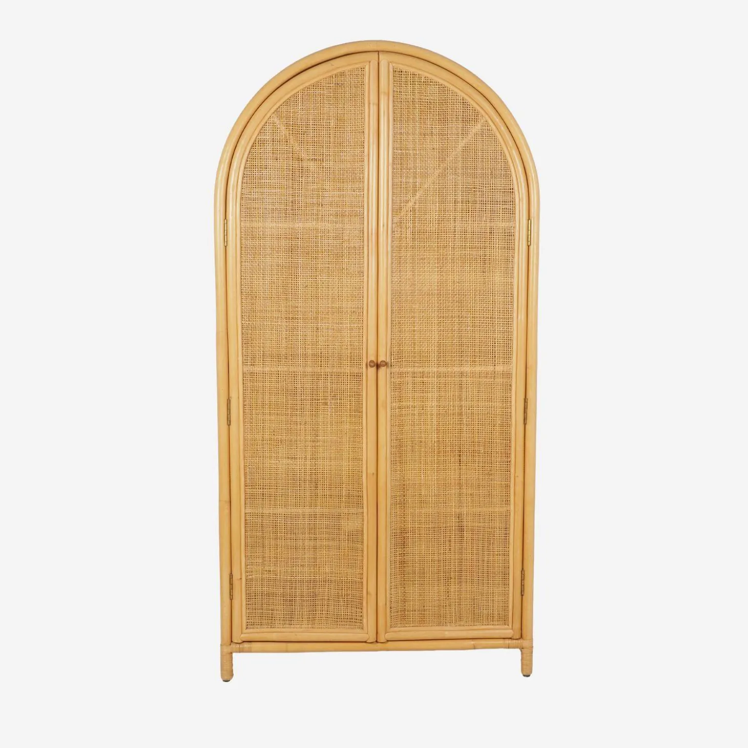 Roupeiro infantil boêmio de rattan natural e vime